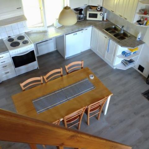 Keisarinna das Ferienhaus im nähe von Helsinki, die Küche. 
